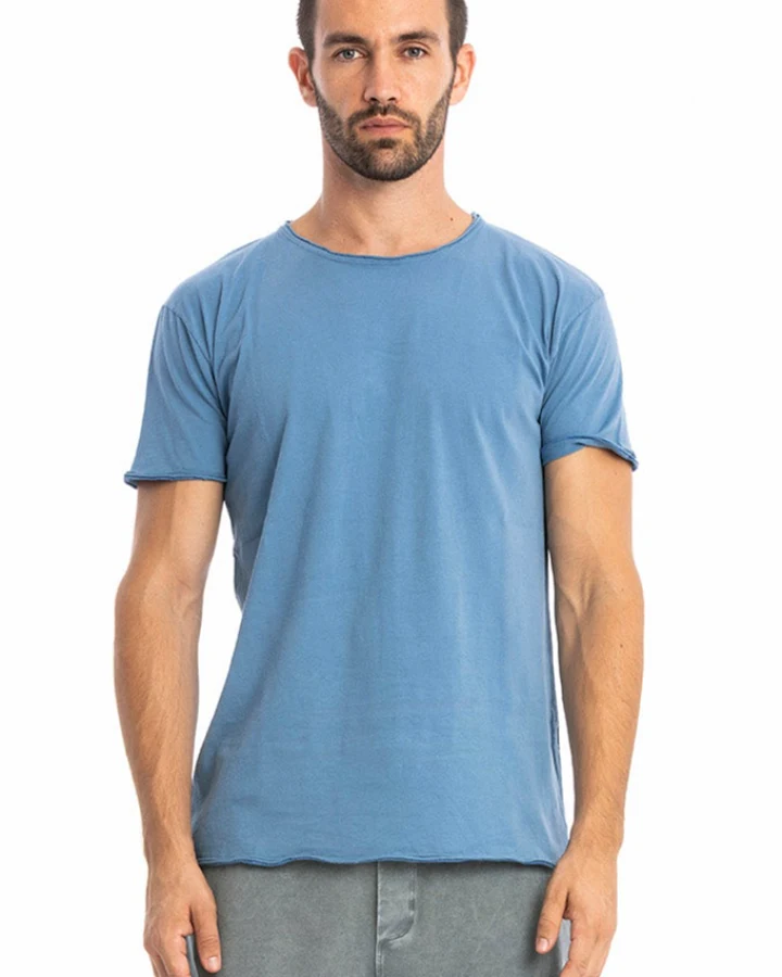 RAVENS VIEW IBIZA Herren vegan T-Shirt Rund Wild Maui Blau