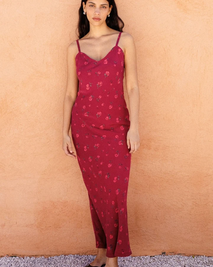 Avani Damen vegan Kleid Jade Himbeere