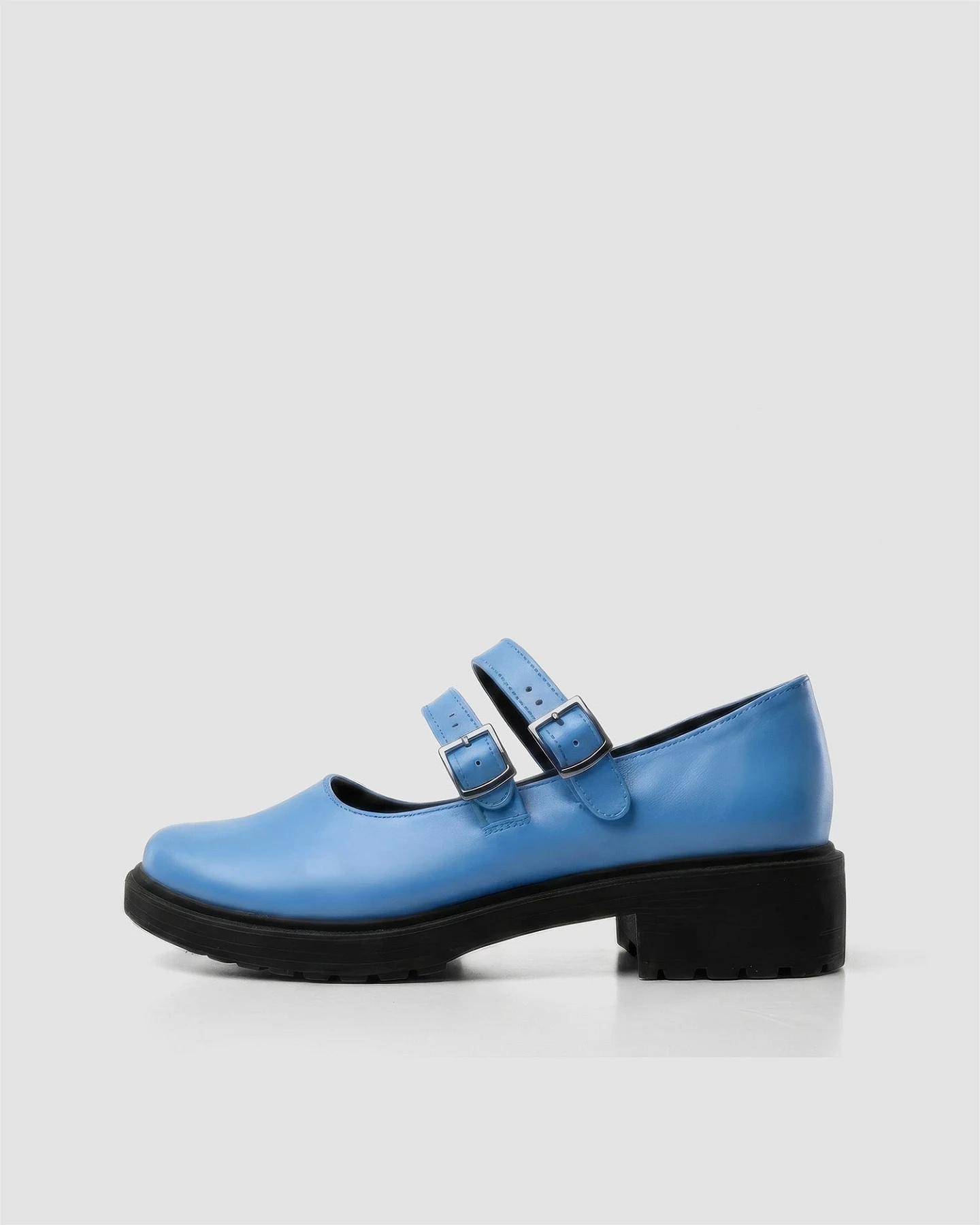 BOHEMA Damen vegan Ballerinas Mary Jane Twin Baby Blau – Ansicht 2