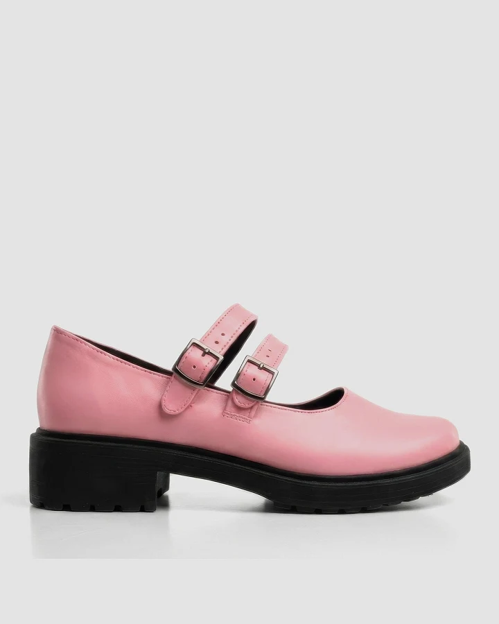 BOHEMA Damen vegan Ballerinas Mary Jane Zwilling Rosa