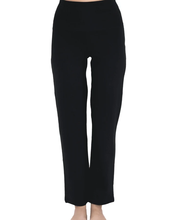 Leela Cotton Damen vegan Yogahose Straight Leg Schwarz