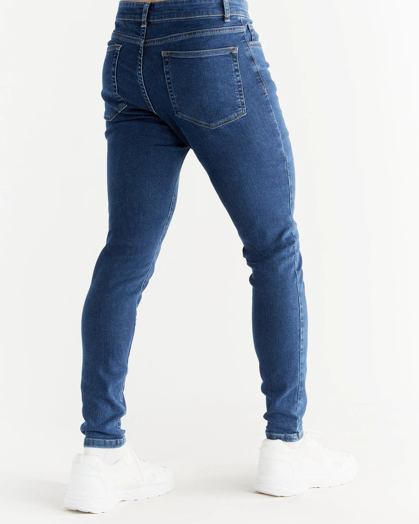 Evermind Herren vegan Jeans Skinny Fit Lapis Blau – Ansicht 2