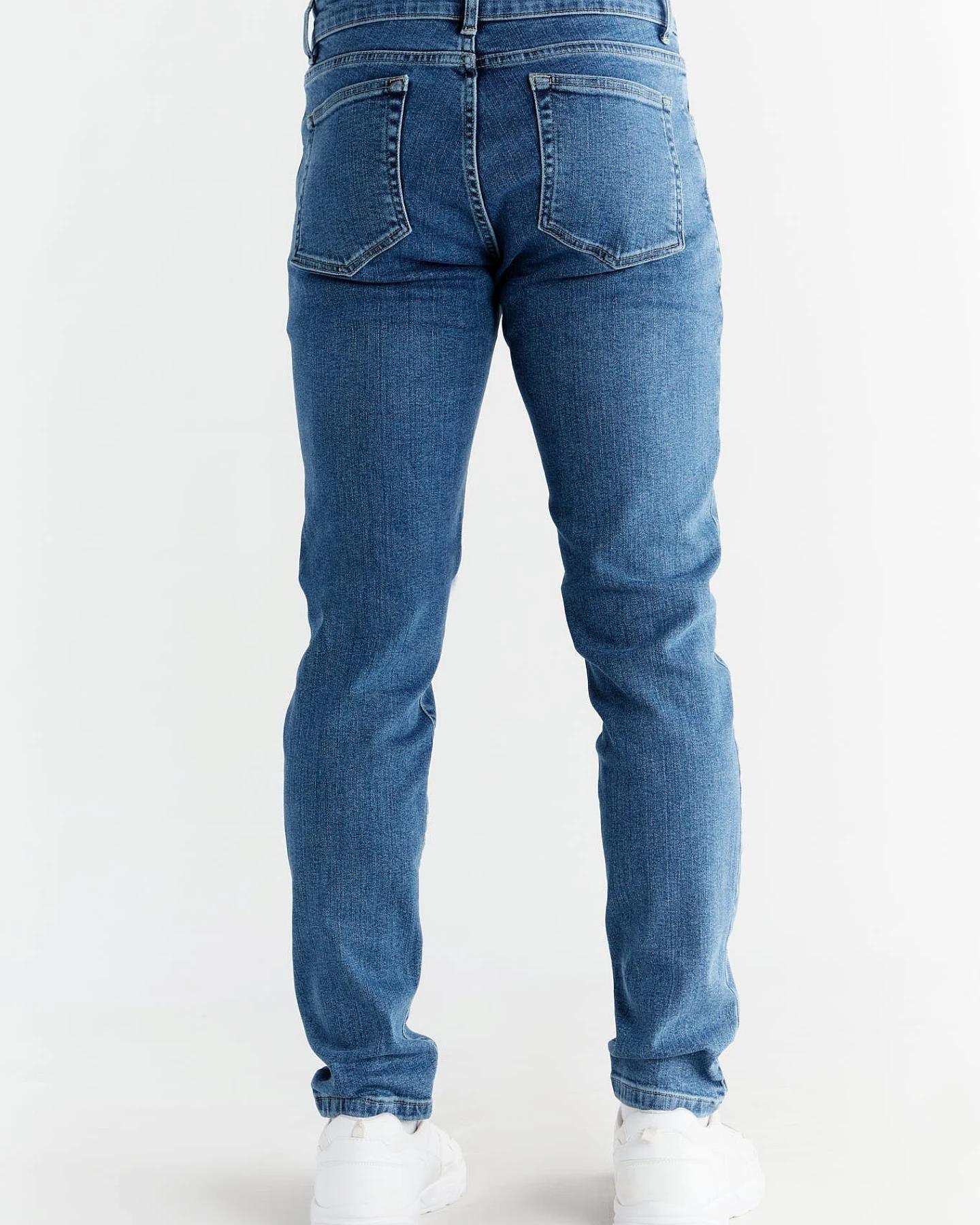 Evermind Herren vegan Jeans Slim Fit Saphirblau – Ansicht 2
