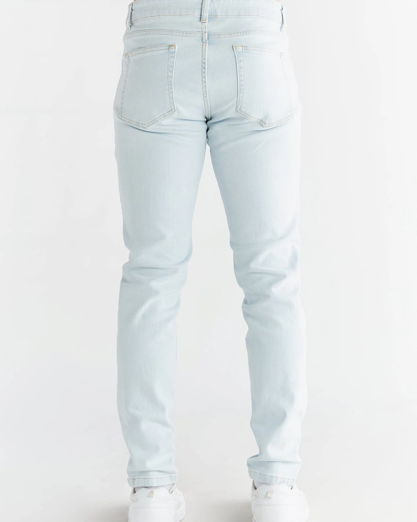 Evermind Herren vegan Jeans Slim Fit Eisblau – Ansicht 2