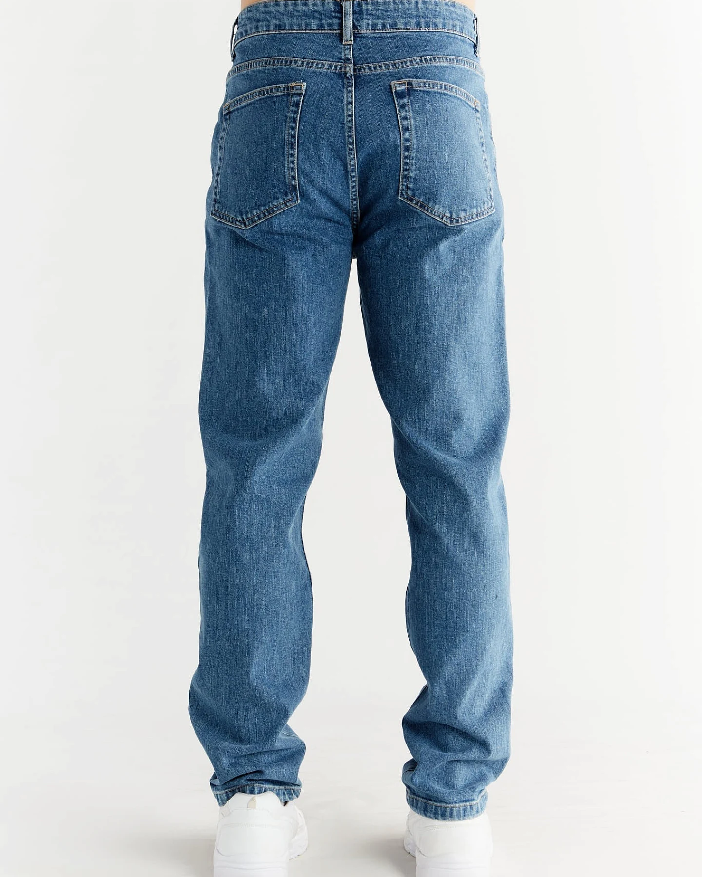 Evermind Herren vegan Jeans Straight Fit Saphirblau – Ansicht 2