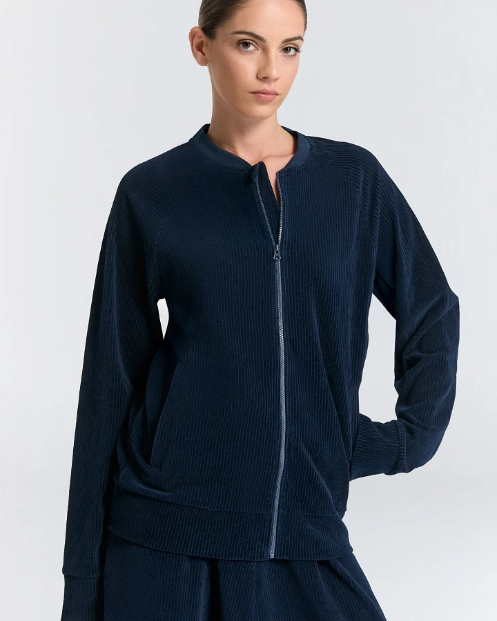 Leela Cotton Herren vegan Jacke Baseball Mitternachtsblau