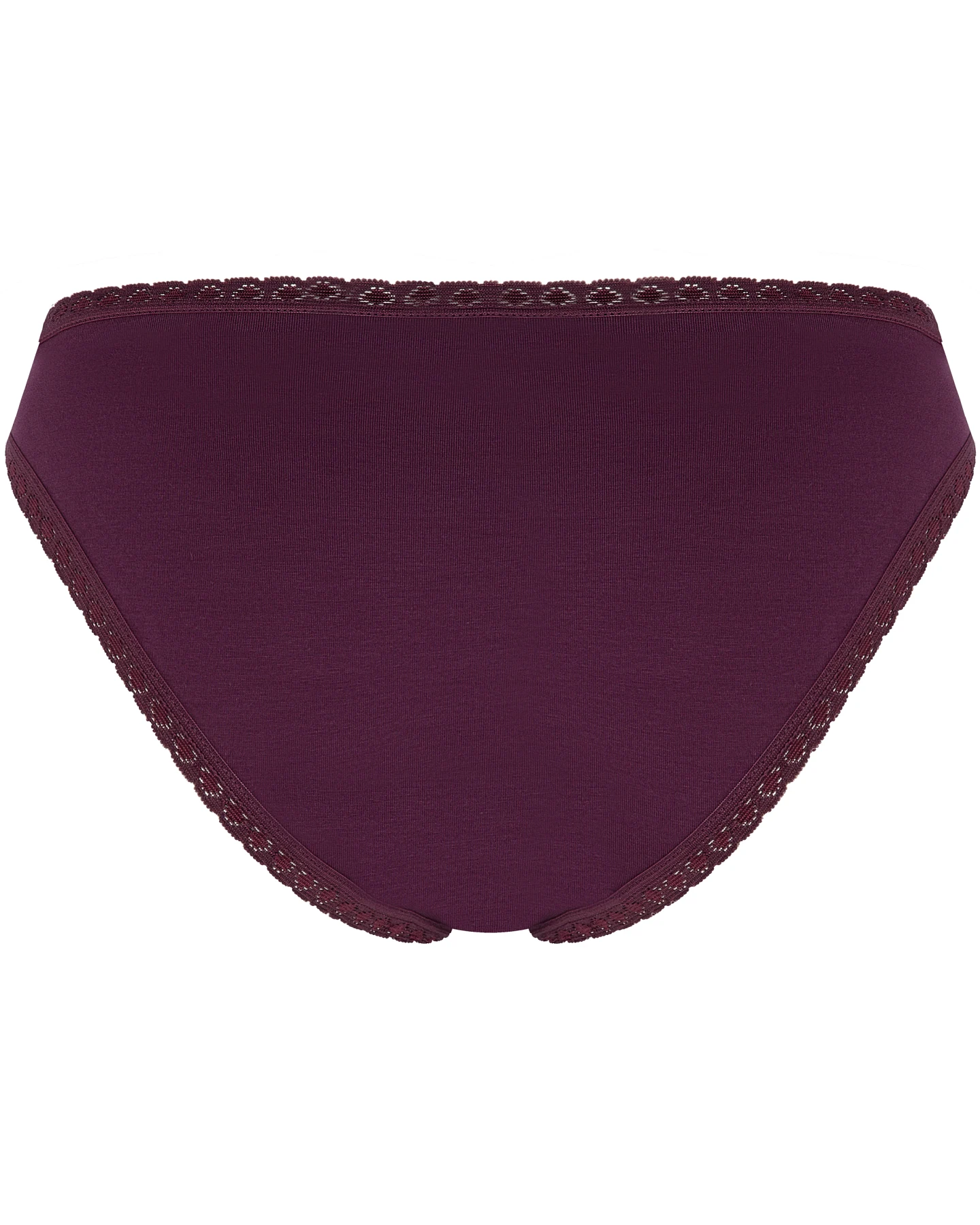 Albero Natur Damen vegan Multipack 6x Slips Mit Spitze Aubergine – Ansicht 2
