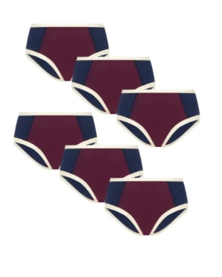 Albero Natur Damen vegan Multipack 6x Hipsters Dunkelblau