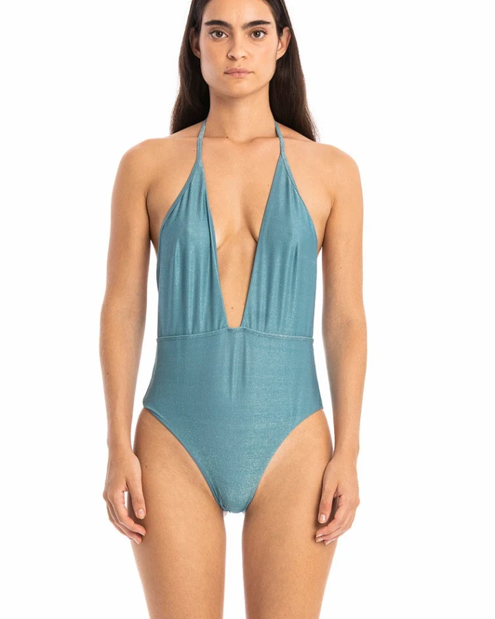 RAVENS VIEW IBIZA Damen vegan Badeanzug Scylla Glow Türkis