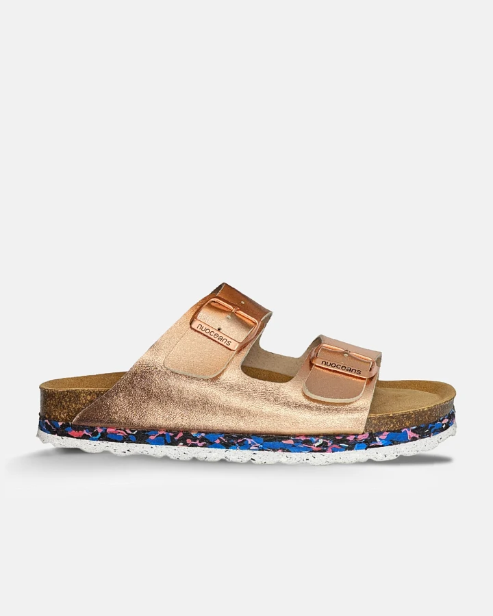 Nuoceans Damen vegan Sandalen Rosig Rose Gold