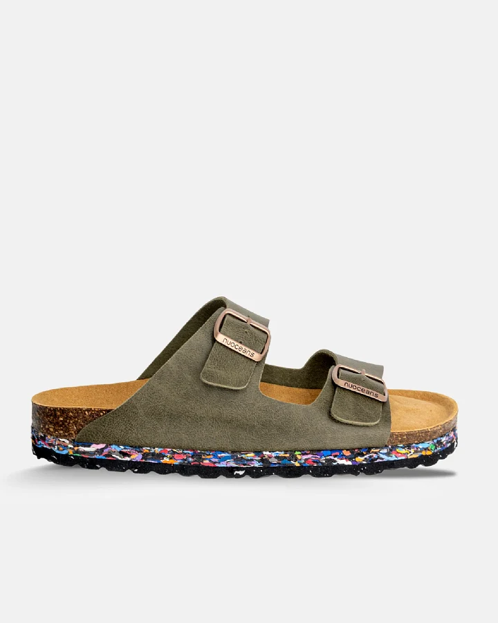 Nuoceans Herren vegan Sandalen Nori Khaki