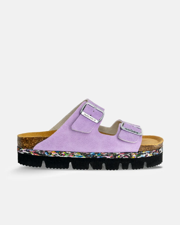 Nuoceans Damen vegan Sandalen Lila Hellviolett