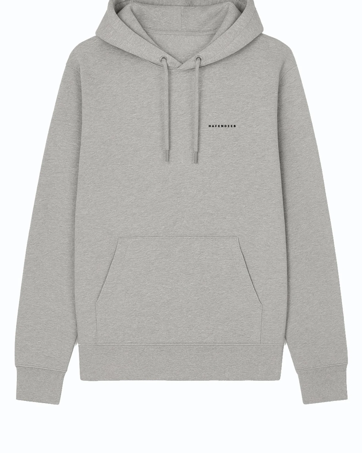 Hafendieb Herren vegan Hoodie Herren Logo Heather Grey – Ansicht 2