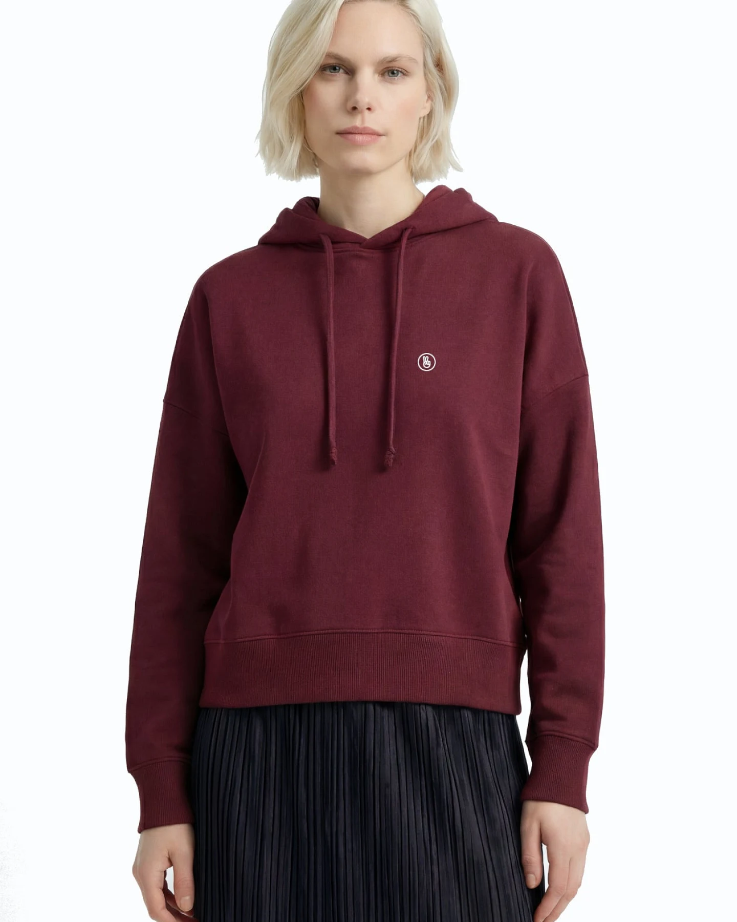 Hafendieb Damen vegan Hoodie Damen Peace Burgundy – Ansicht 2