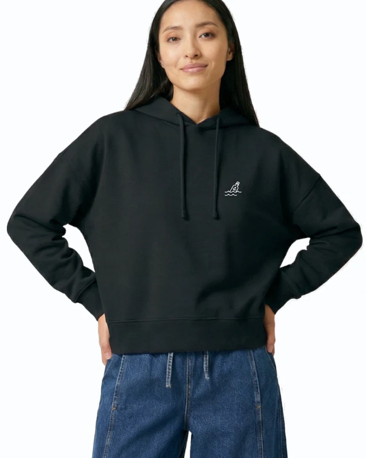 Hafendieb Damen vegan Hoodie Flaschenpost Schwarz