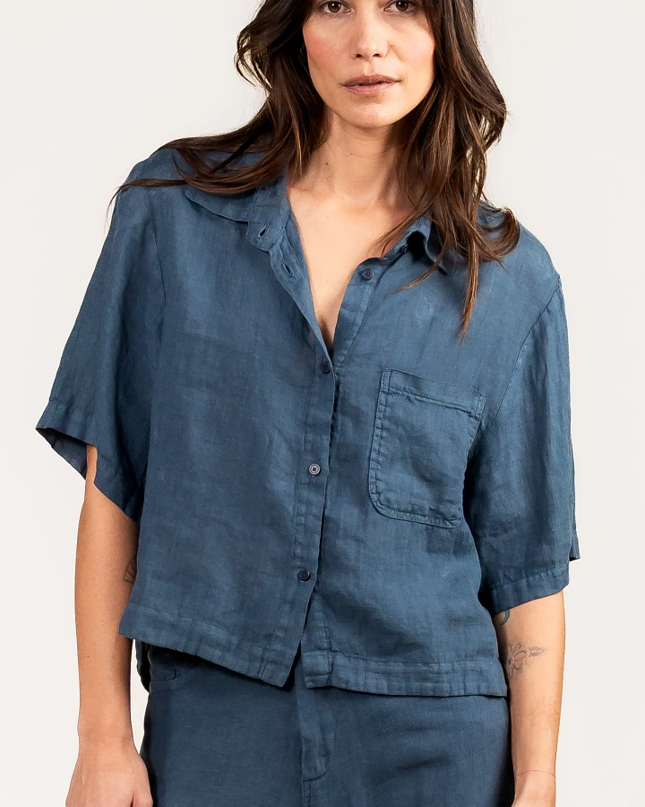 Kuyichi Damen vegan Hemd Liv Vintage Grau