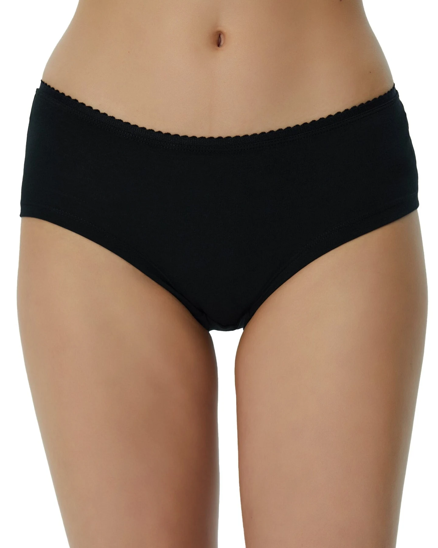 Albero Natur Damen vegan Multipack 6x Slips Mit Zarter Spitze Schwarz – Ansicht 2