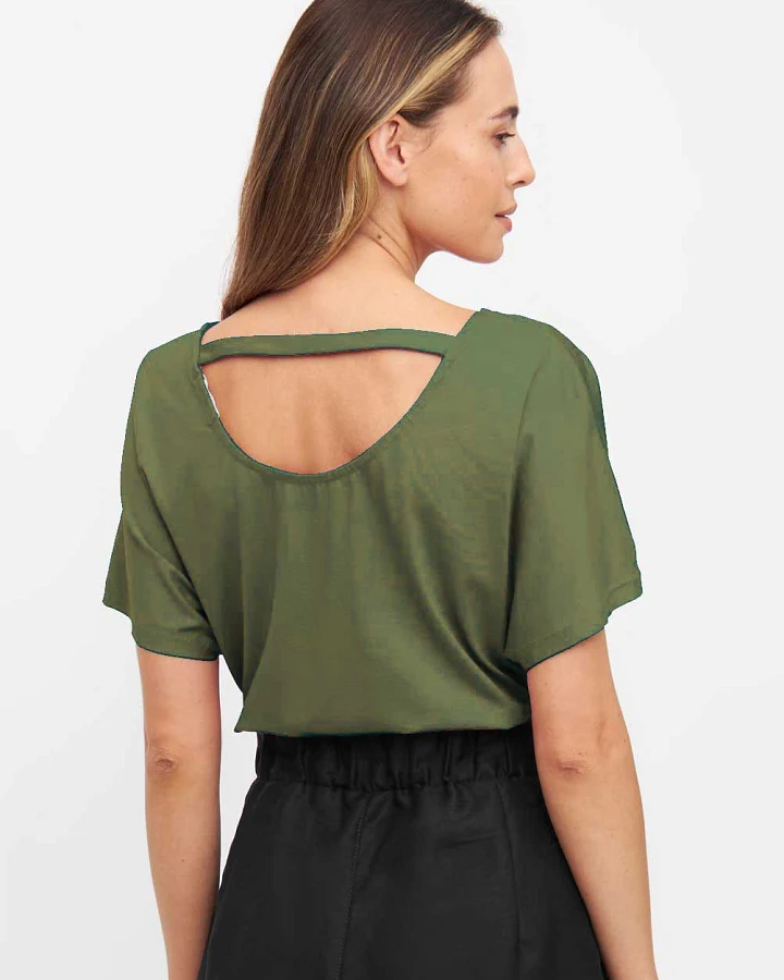 WiDDA Damen vegan Shirt Fari Khaki