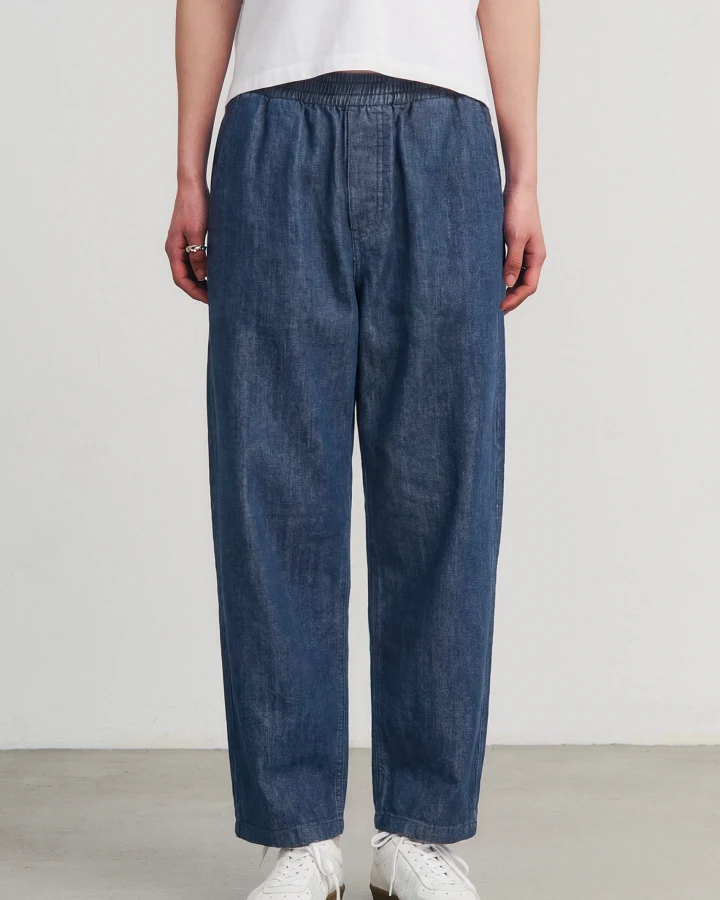 Rotholz Damen vegan Jeans Weites Bein Denim Blau