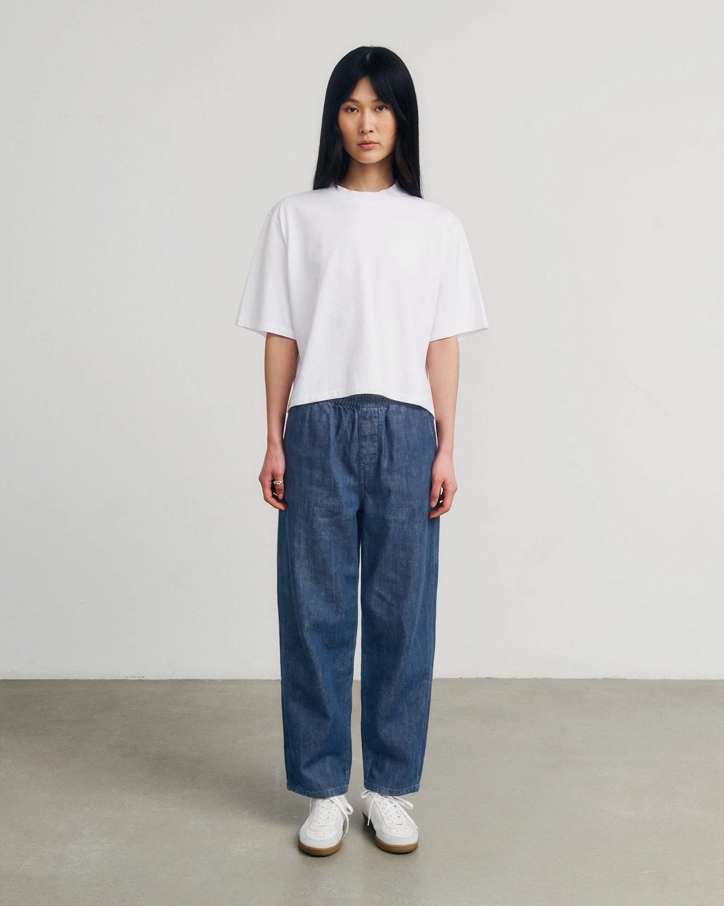 Rotholz Damen vegan Jeans Weites Bein Denim Blau – Ansicht 2