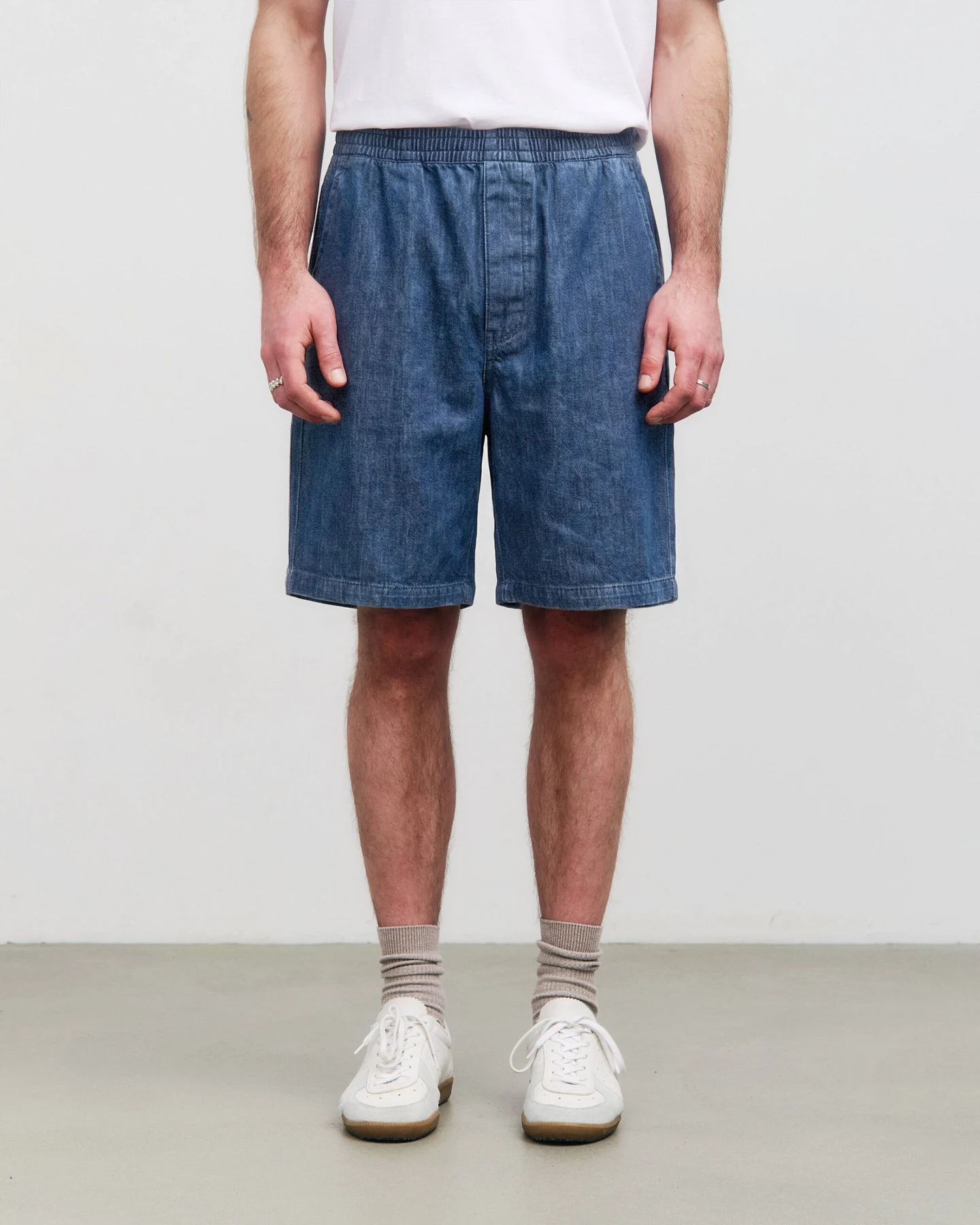 Rotholz Herren vegan Shorts Denim Weit Blau – Ansicht 2