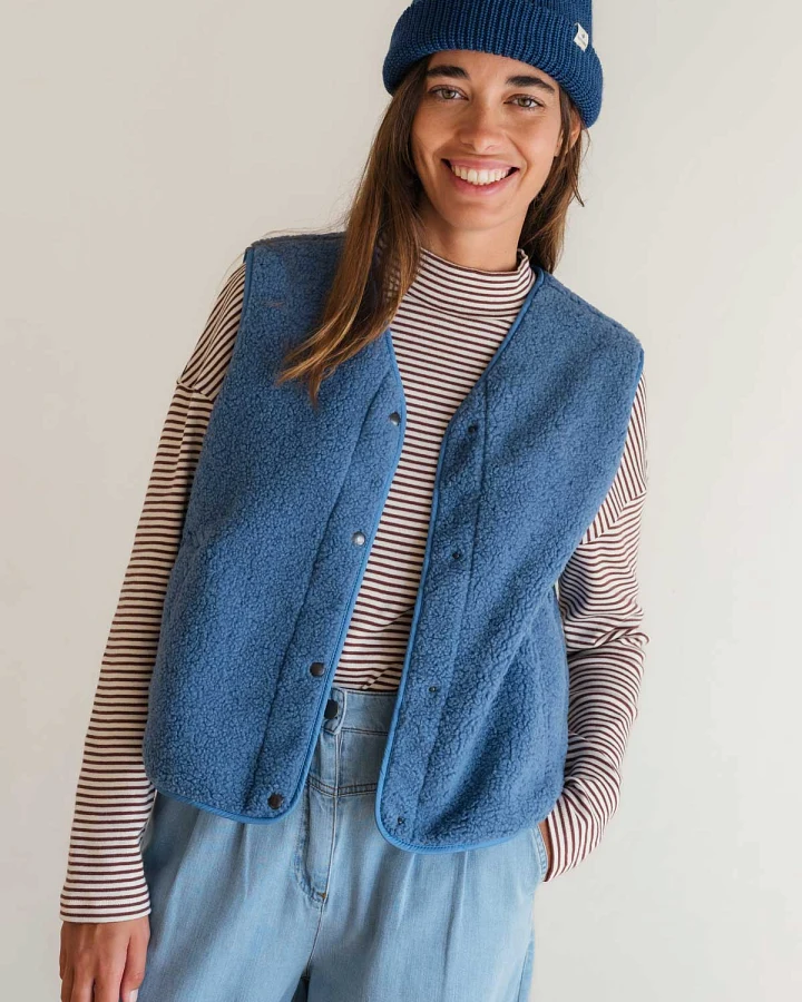 TWOTHIRDS Damen vegan Weste Henderson Blau