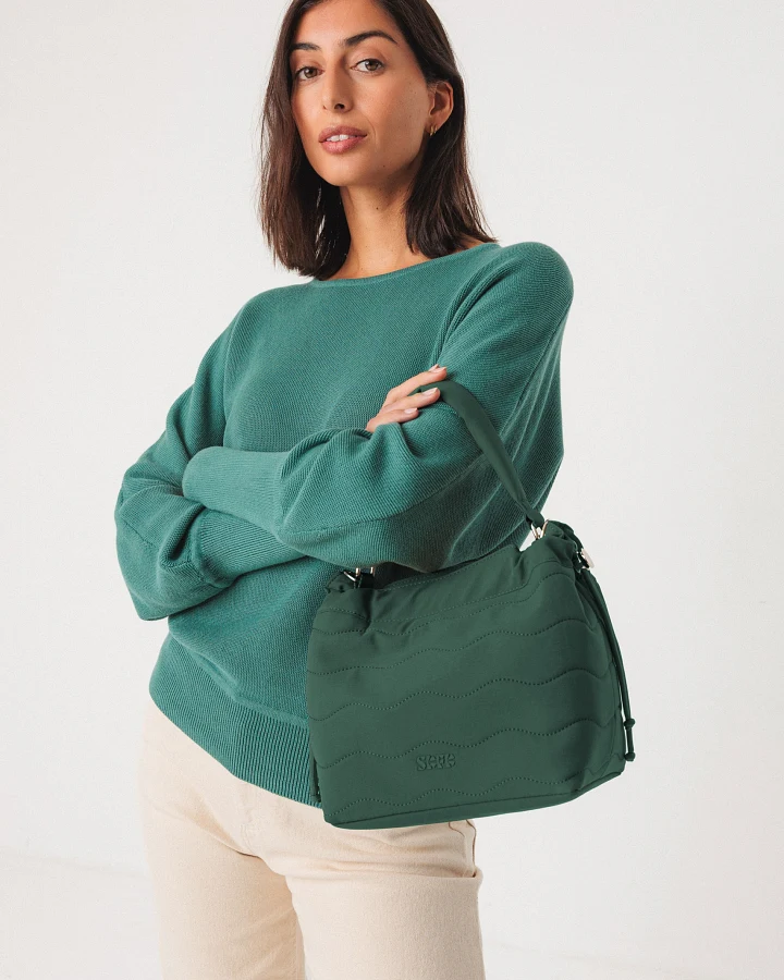 SKFK Damen vegan Umhängetasche Bell Grün