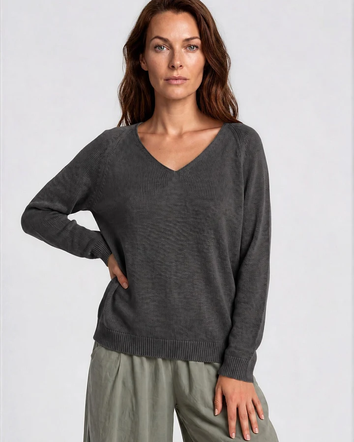 RAVENS VIEW IBIZA Damen vegan Pullover Lana Knit Anthrazit