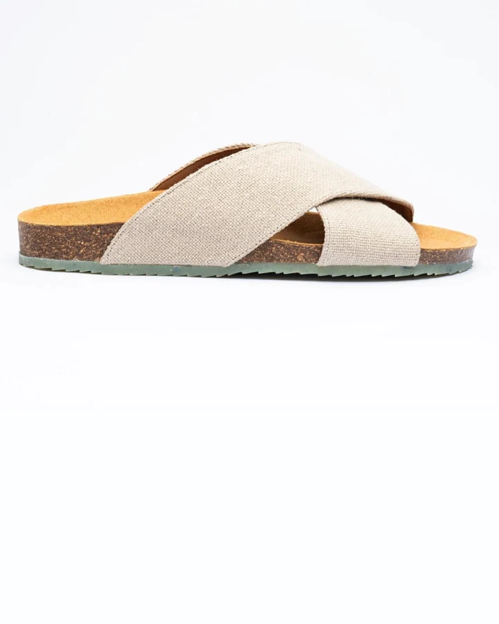 Zouri Herren vegan Sandalen Sonne Leinen Beige