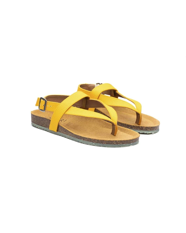 Zouri Damen vegan Sandalen Isle Hellgelb