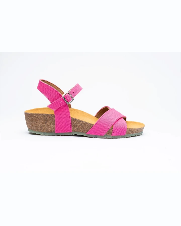 Zouri Damen vegan Sandalen Nature Fuchsia
