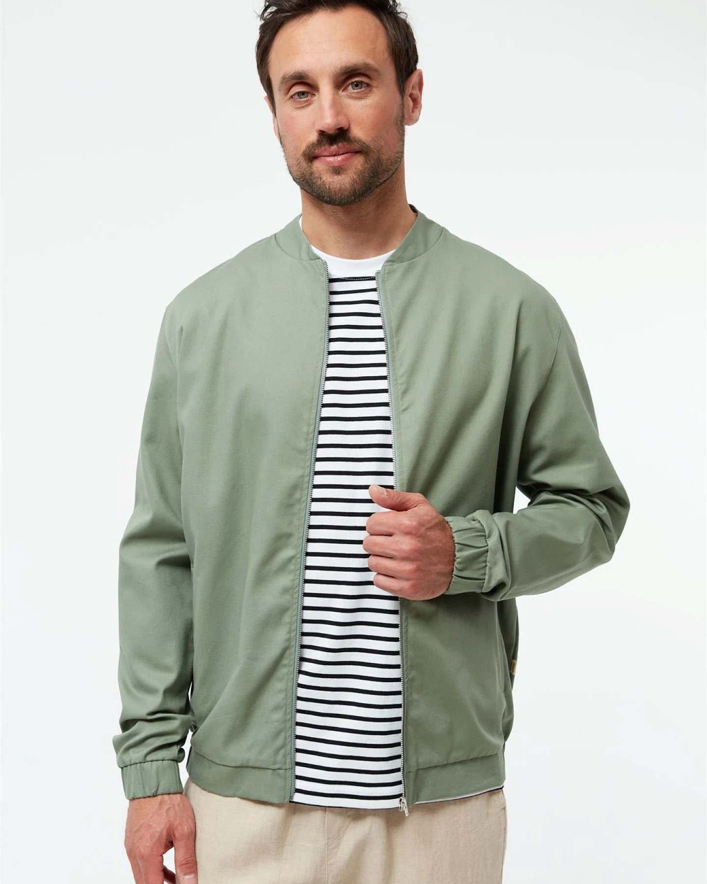 Givn Herren vegan Jacke Casper Eukalyptus Grün – Ansicht 2