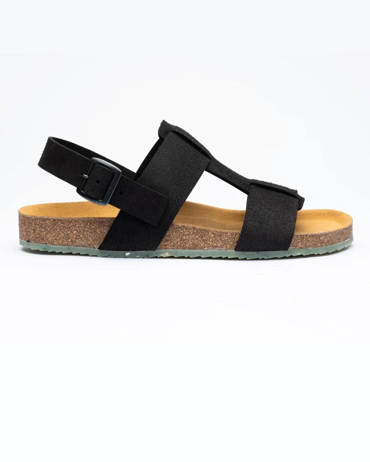 Zouri Herren vegan Sandalen Baum Schwarz