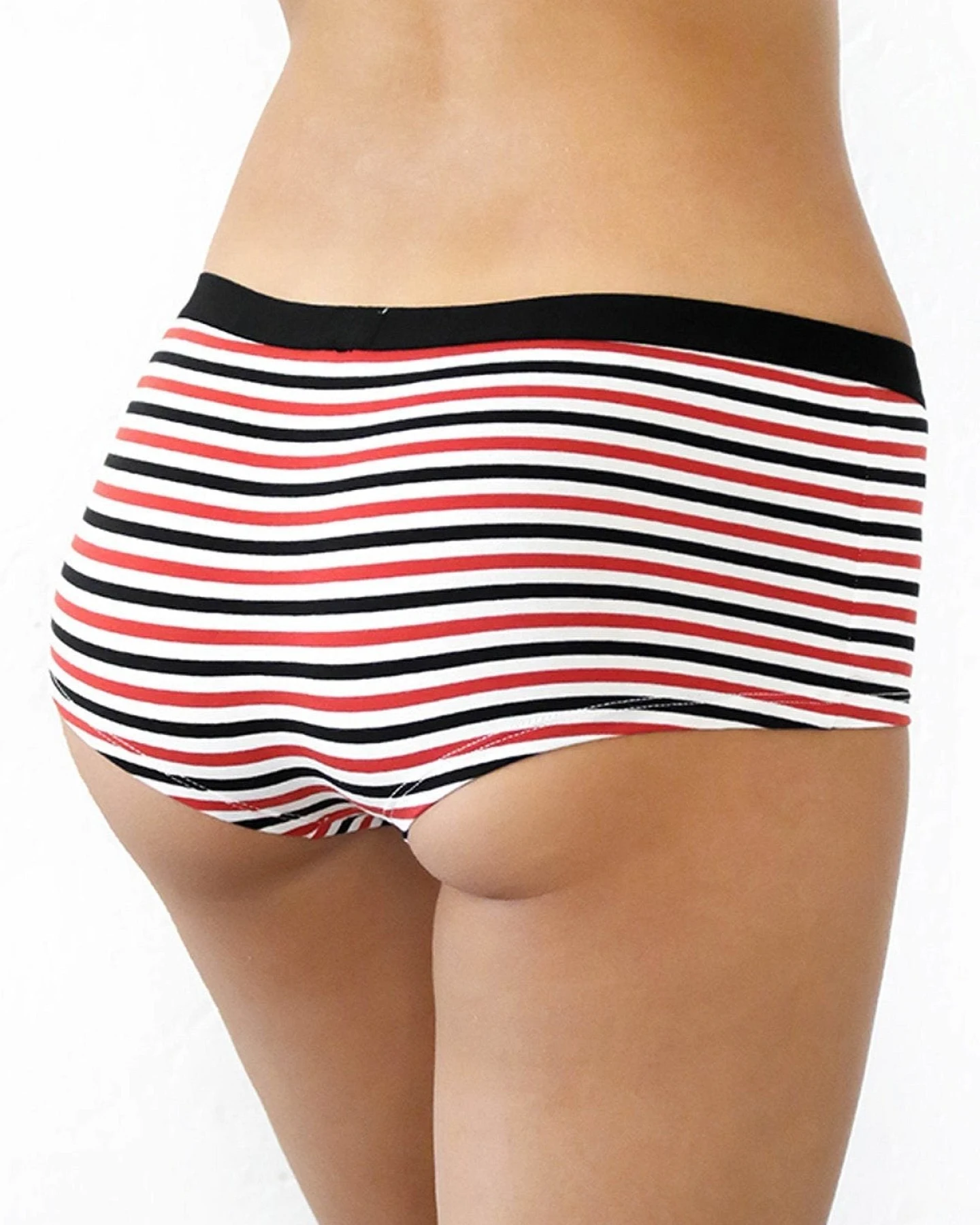 Albero Natur Damen vegan Multipack 4x Briefs Boyshorts Weiß/ Rot/ Schwarz – Ansicht 2