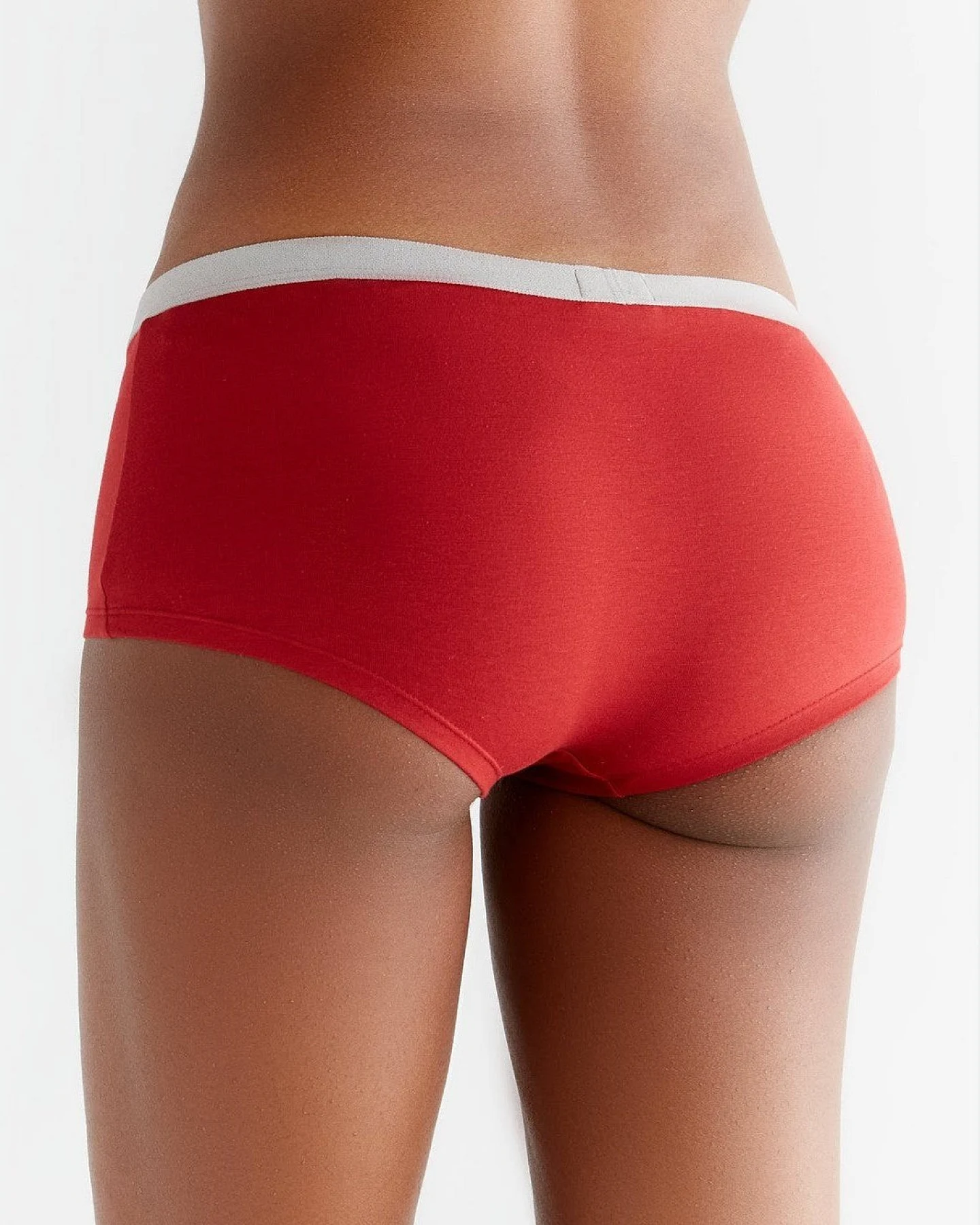 Albero Natur Damen vegan Multipack 6x Slips Boyshorts Rot – Ansicht 2