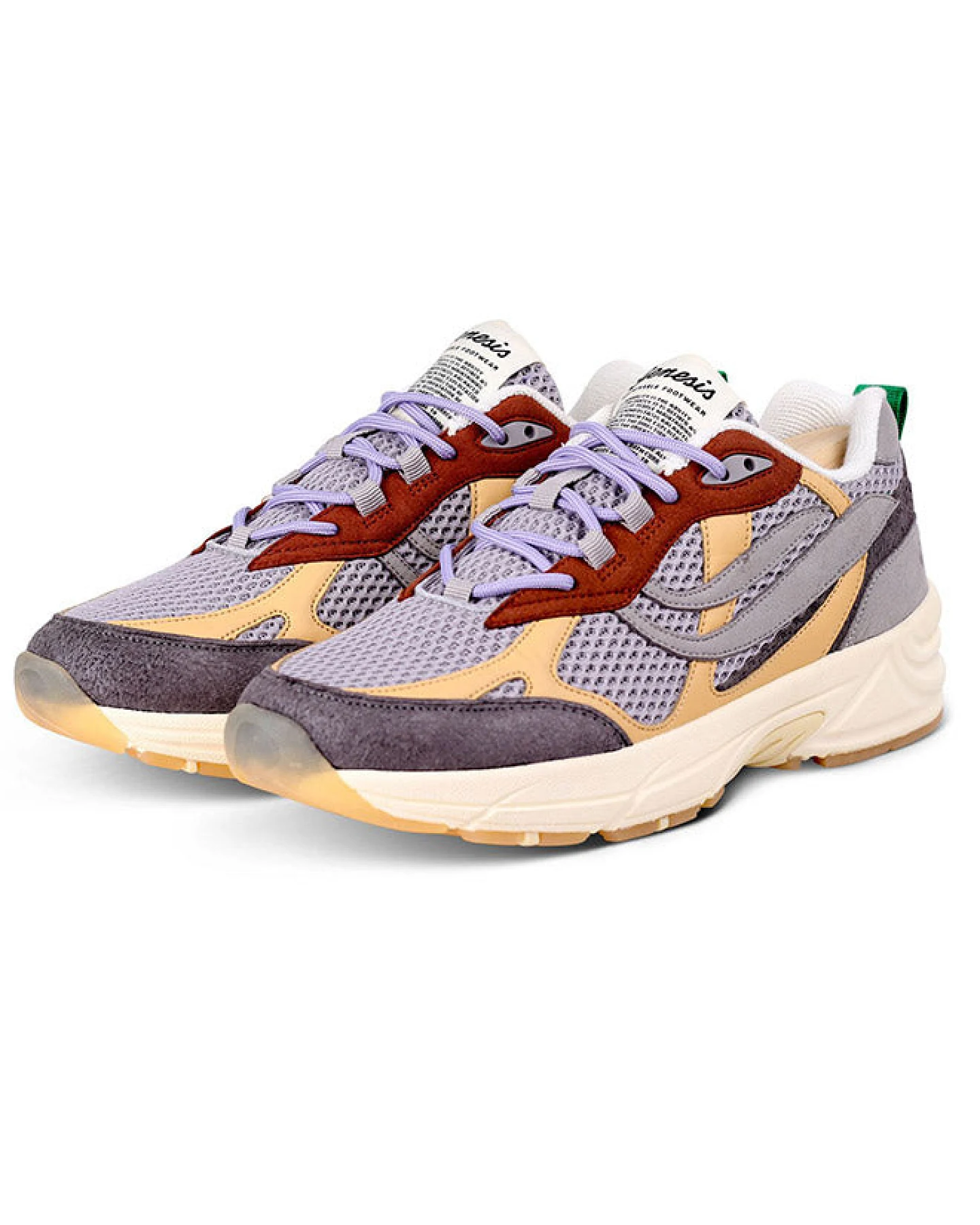 Genesis Damen vegan Sneaker G-Eco 99 Multi Grau Beige Wein – Ansicht 2