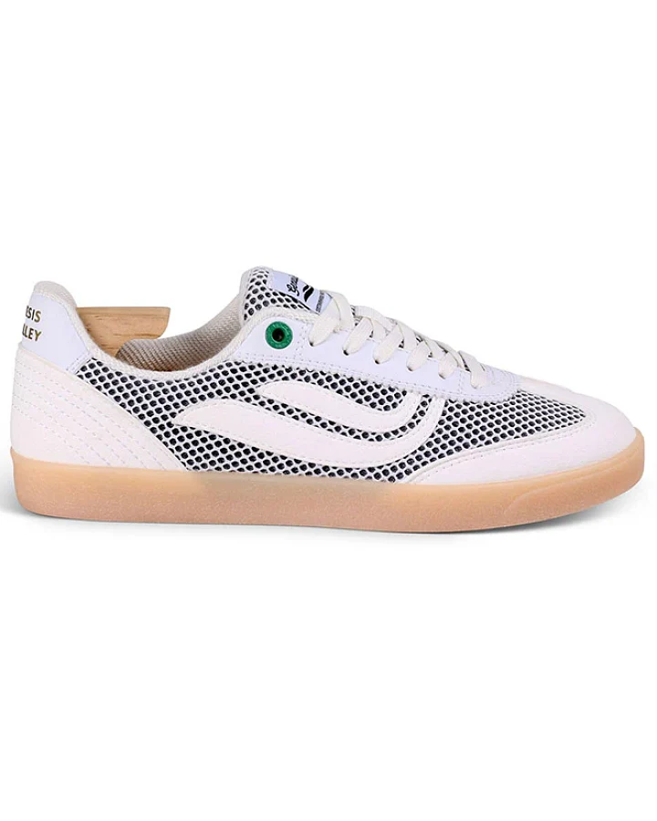 Genesis Damen vegan Sneaker G-Volley Zweifarbiges Mesh Weiß