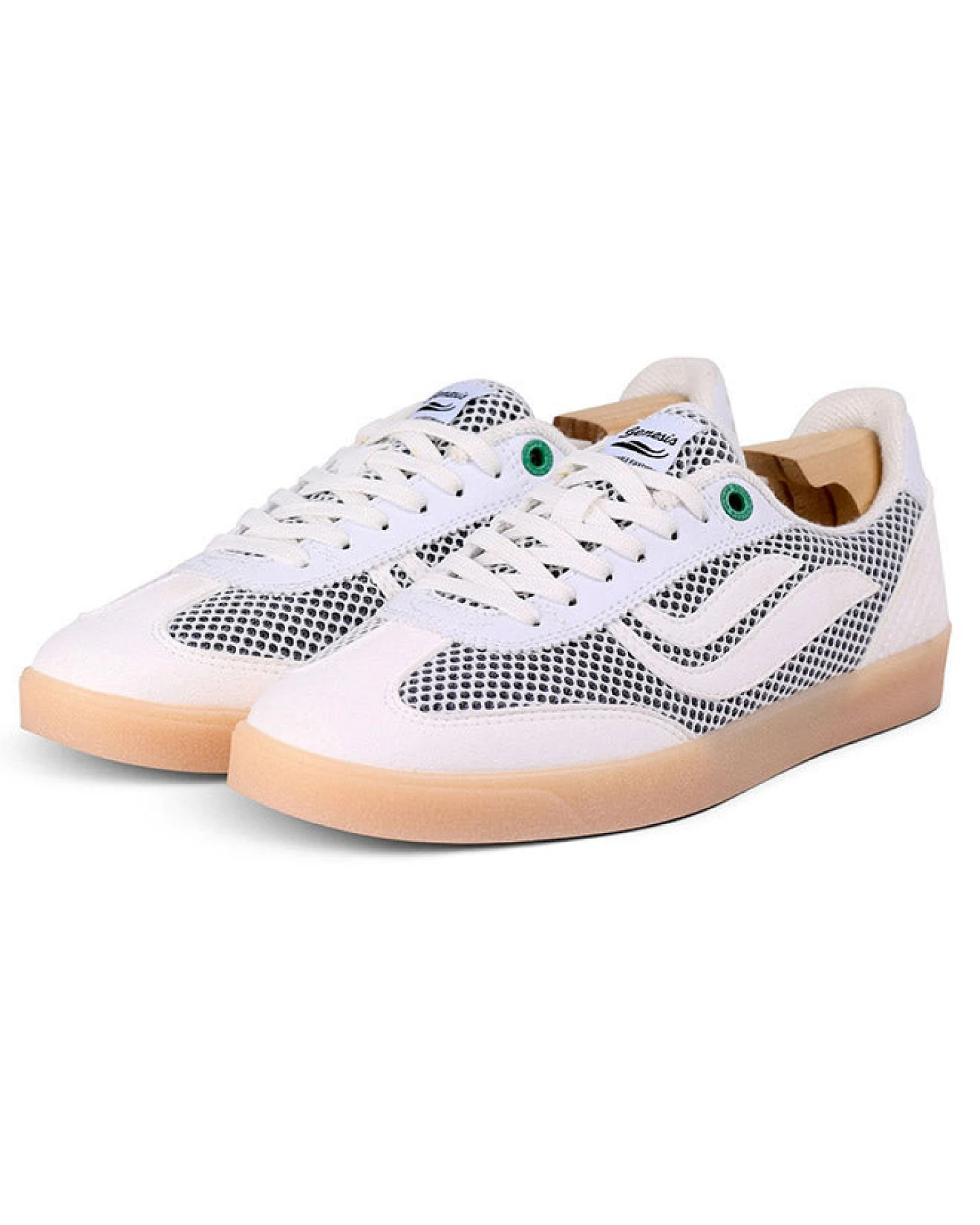 Genesis Damen vegan Sneaker G-Volley Zweifarbiges Mesh Weiß – Ansicht 2