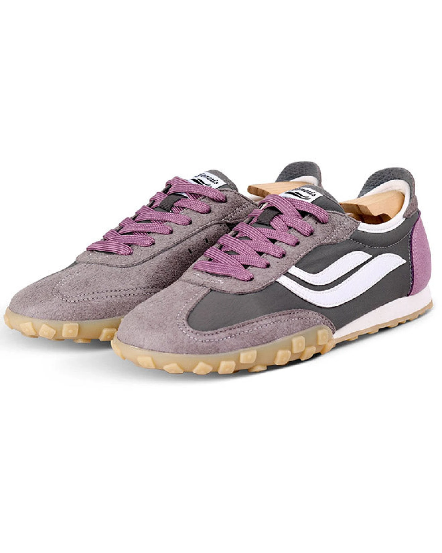Genesis Damen vegan Sneaker G-Sprint Mesh Grau Lavendel Weiß – Ansicht 2