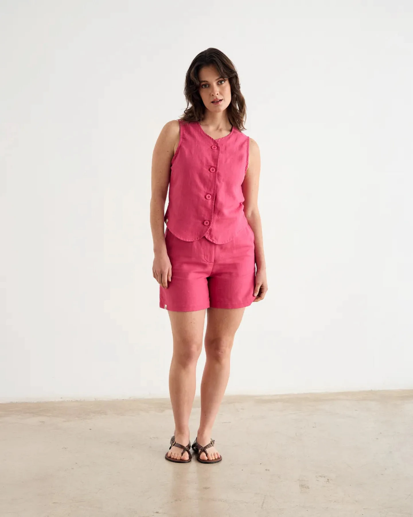 Clotsy Damen vegan Weste Olga Fuchsia – Ansicht 2