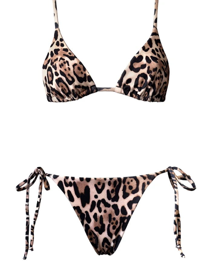 Anekdot Damen vegan Bikini Olbia Triangle Set Leopard