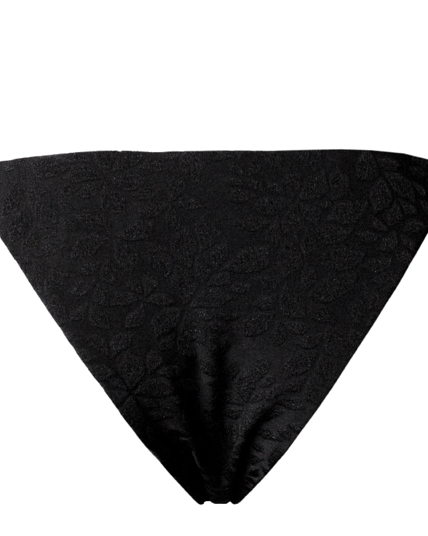 Anekdot Damen vegan Bikiniunterteil Olbia Black Floral Jacquard – Ansicht 2