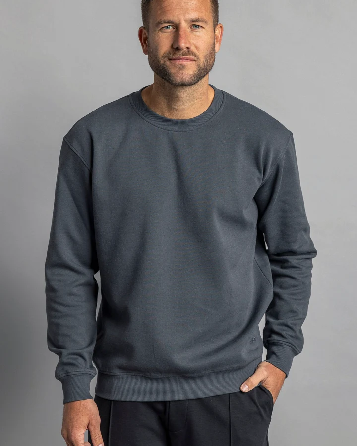 DIRTS Herren vegan Sweatshirt Classic Crewneck Leftover Charcoal