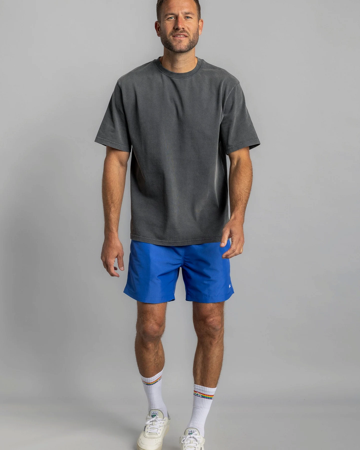 DIRTS Herren vegan Badeshorts Ozeanblau – Ansicht 2
