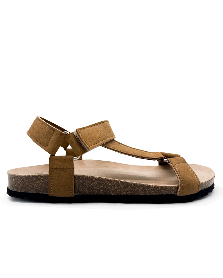 thies Herren vegan Sandalen Eco Bio Trek Cognac Braun