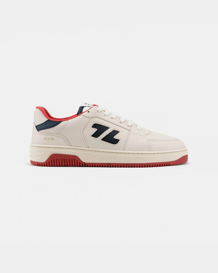 Zèta Herren vegan Sneaker Ace98 Rot/ Dunkelblau