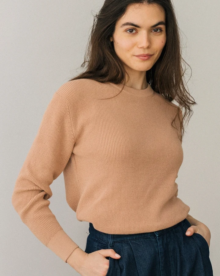 TWOTHIRDS Damen vegan Pullover Raoul Blassrosa