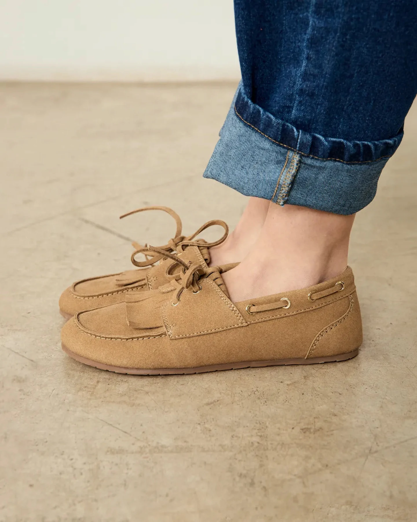 Clotsy Damen vegan Loafers Marcela Beige – Ansicht 2