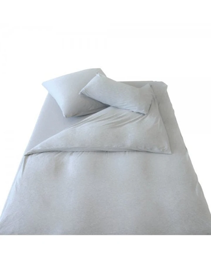 EO Home unisex vegan Bettbezug Jersey Grau Melange