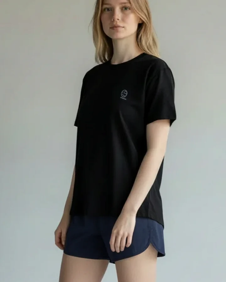 Underscored Damen vegan T-Shirt Ashdown Jet Black